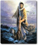 Jesus rescues Peter in water