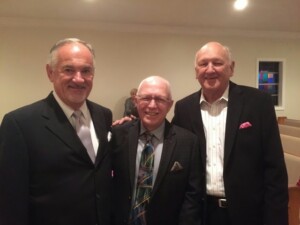 At Mayberry Baptist Church: Craig Edwards, Pastor Hughes and Dr Larry Brown